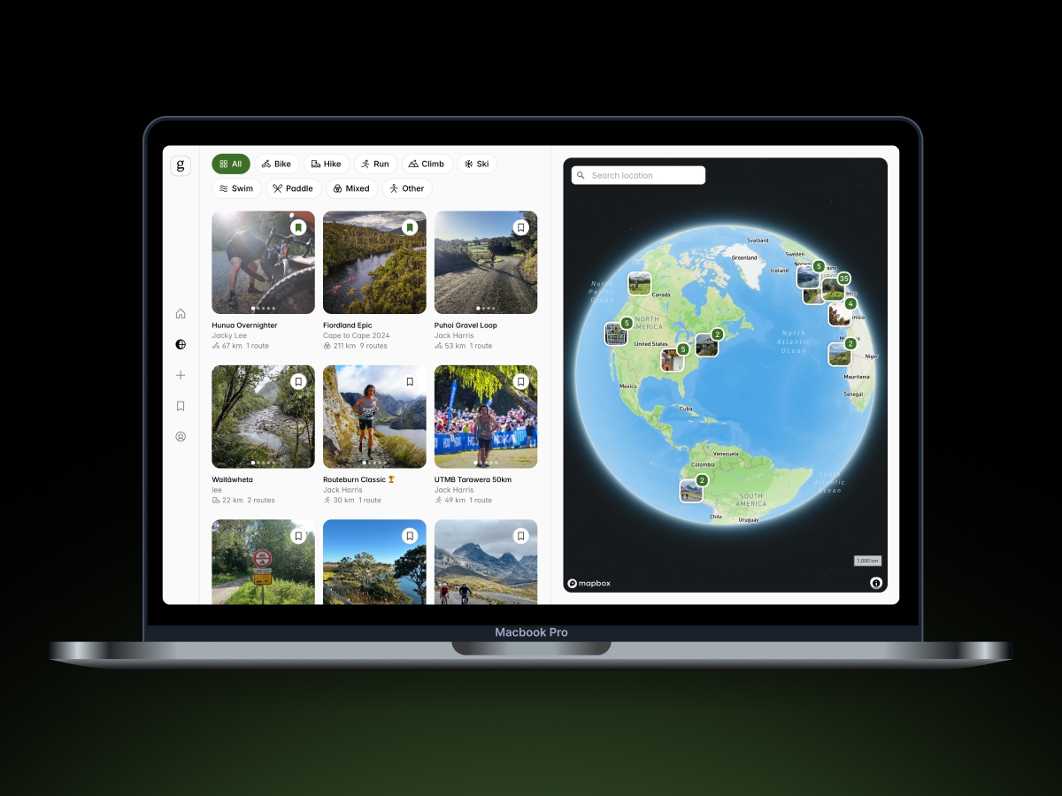 Browse lets you explore stories by location — see where others have gone and what they’ve discovered along the way. From hidden trails to iconic routes, the map is your guide. And if you’ve got a story to tell, help us fill the globe.
