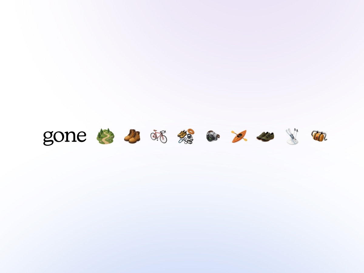Various brand assets for Gone.