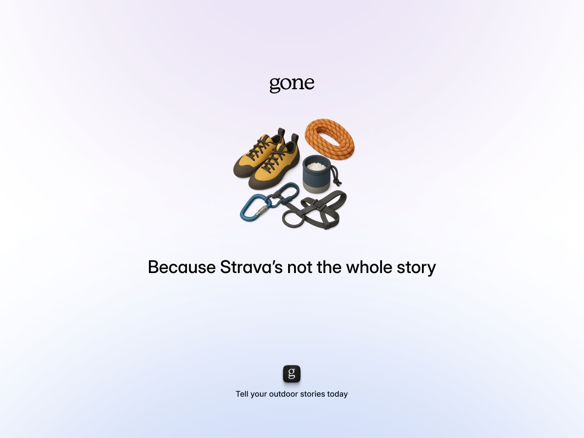 Various brand assets for Gone.
