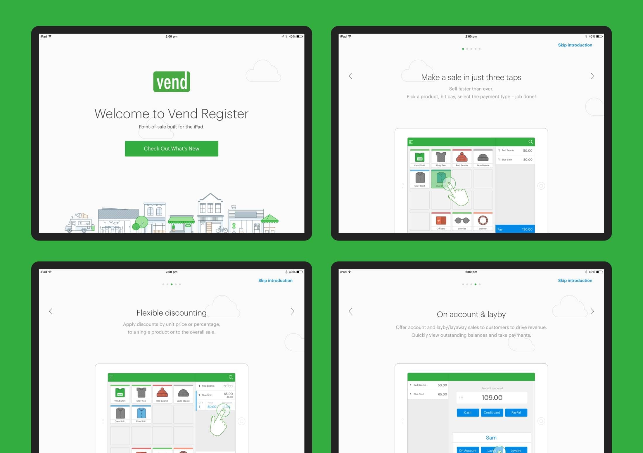 Vend Register screenshot.